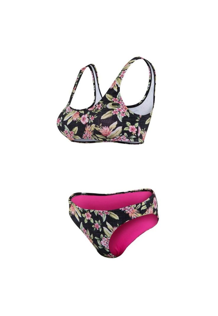 Bikini Fit In Black Floral-1