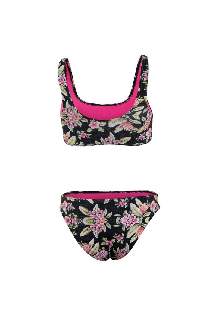 Bikini Fit In Black Floral-2