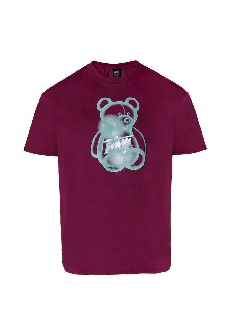 Polera Men Oversize Bear Purple Burgundy-0