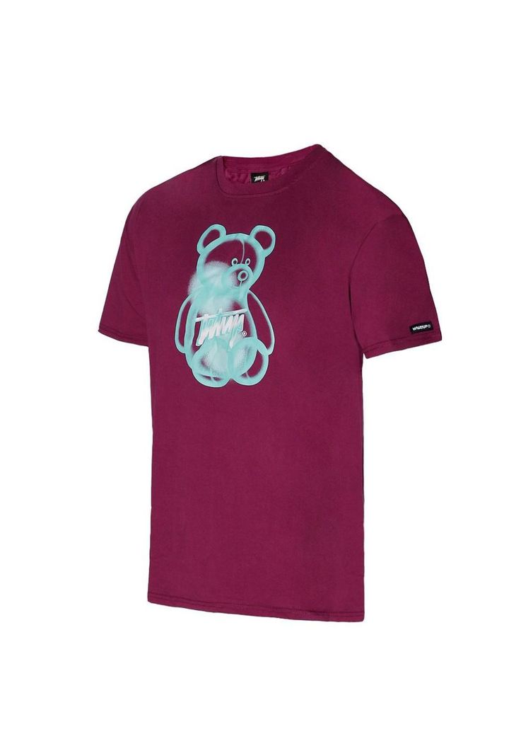 Polera Men Oversize Bear Purple Burgundy-1