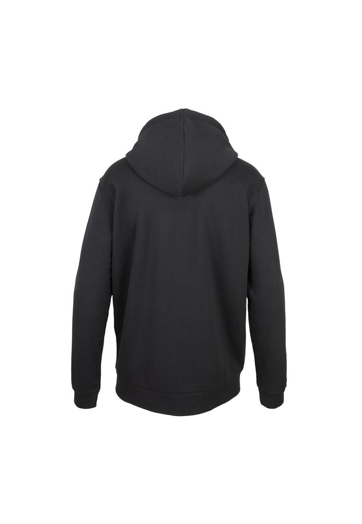 Polerón Men Full Zipper Black Logo White-1