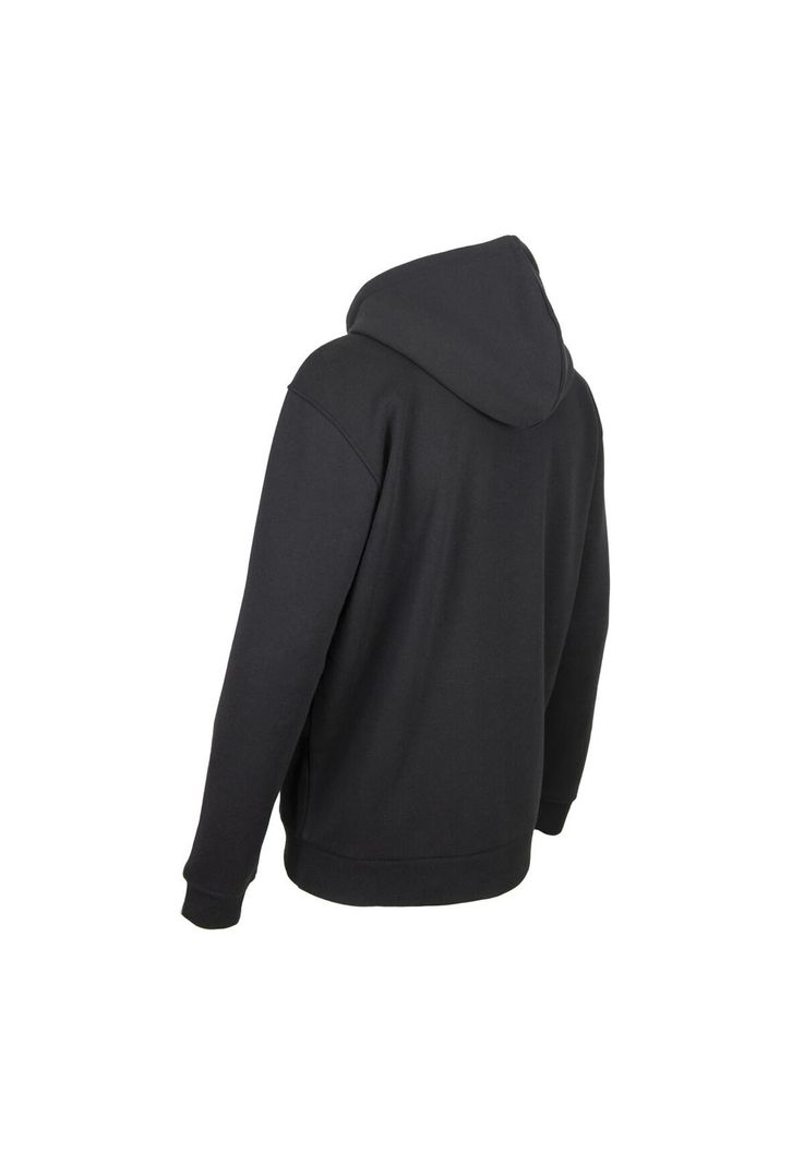 Polerón Men Full Zipper Black Logo White-3