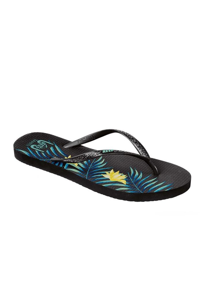 Sandalia Seadide Prints Women Black Flower Reef-0