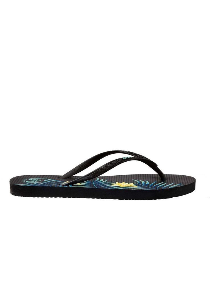 Sandalia Seadide Prints Women Black Flower Reef-1