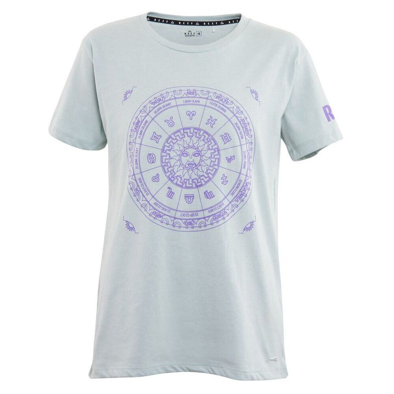 Polera Kids Zodiac Grey Purple Gris 10