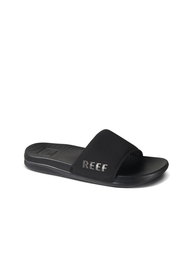 Sandalia Reef  Mujer  One Slide black silver-0