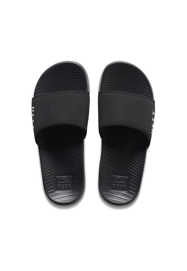 Sandalia Reef  Mujer  One Slide black silver-1