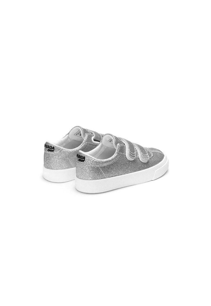 Zapatilla 2843 Kids Club S Strap Glitter Grey Silver-1