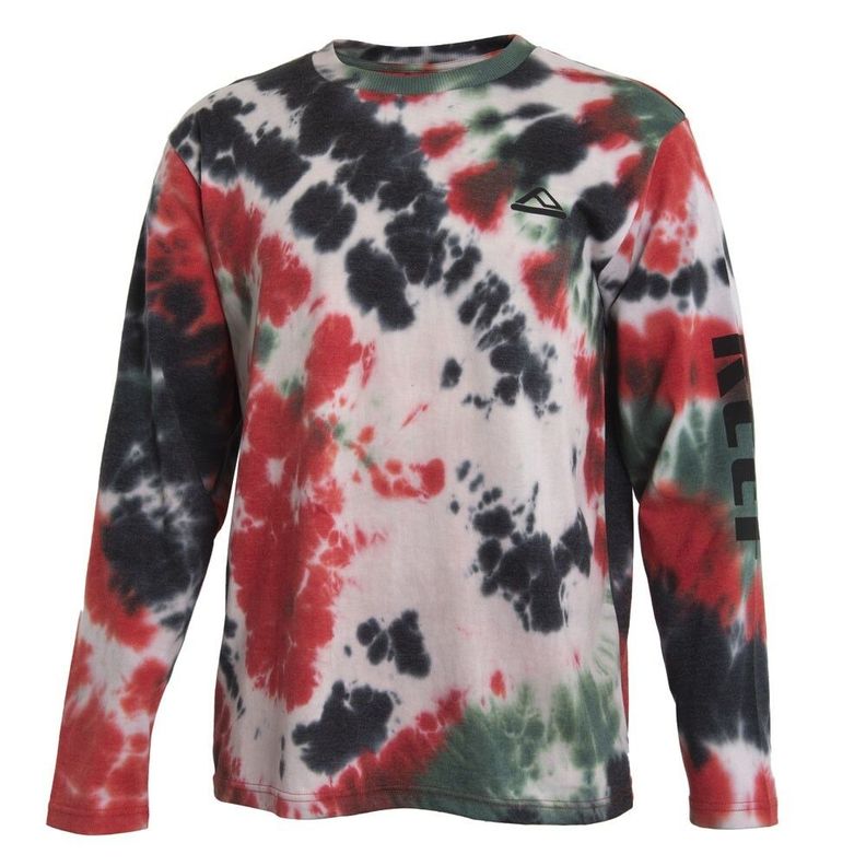Polera Men Long Sleeve Tie Dye Multicolor Gris S