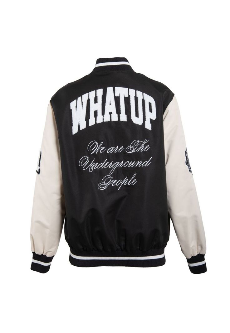 Chaqueta WHATUP Varsity Hombre I2360 Negro-2