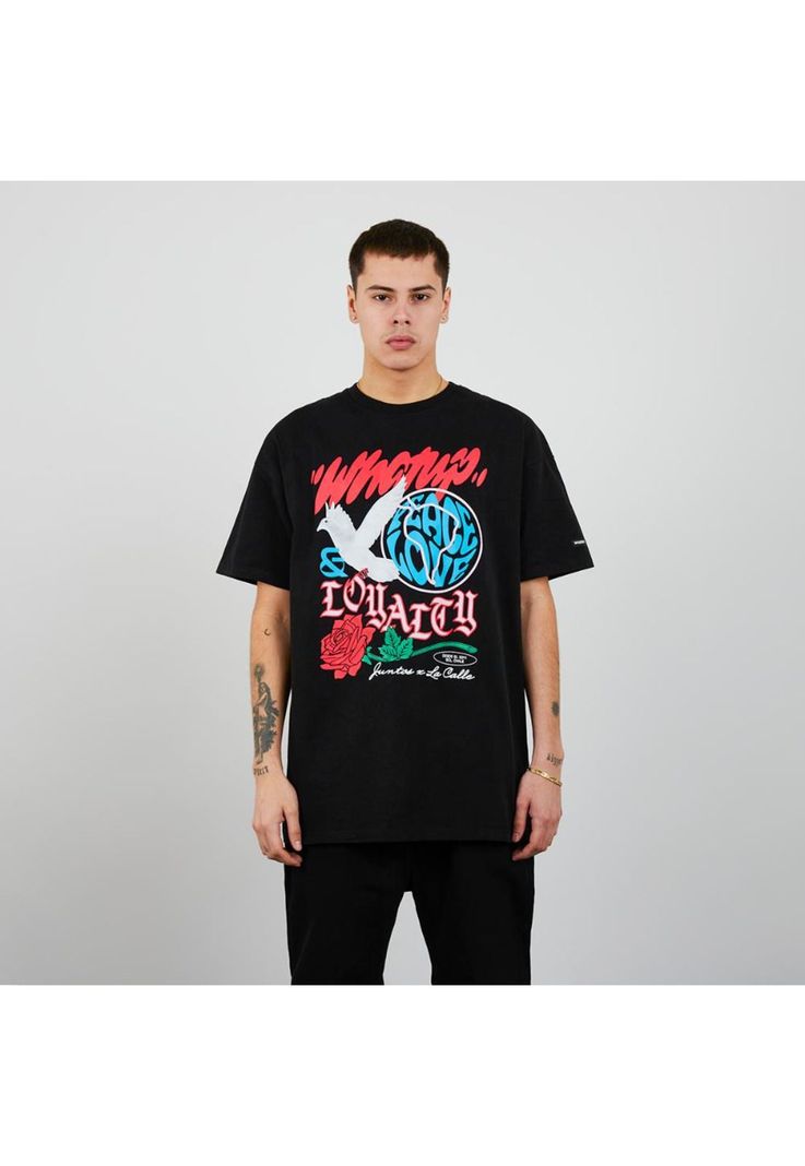 Polera Oversize Peace Black-1