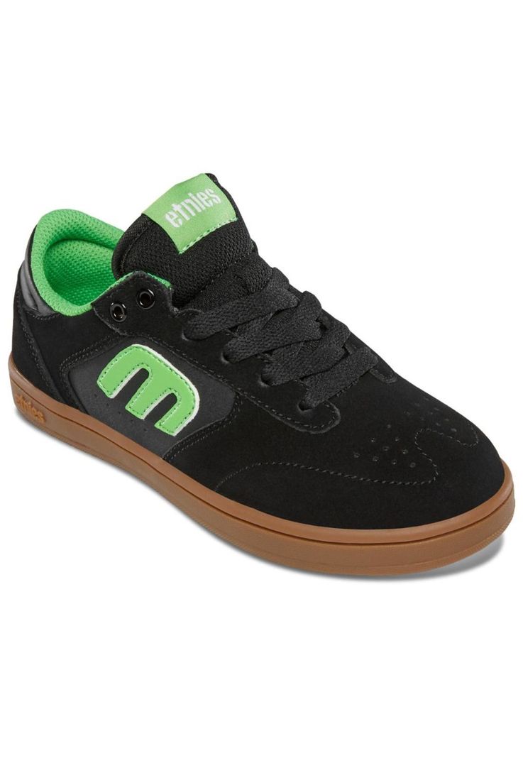 Zapatilla Kids Windrow Black Green Gum-1