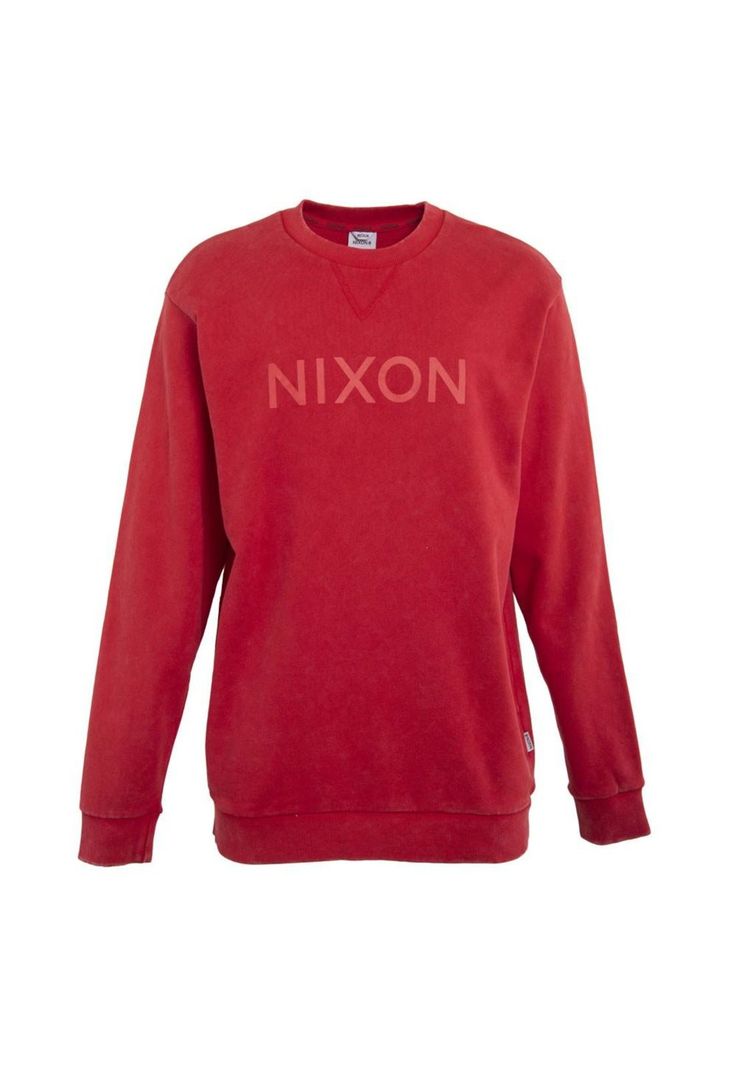 Poleron Men Crew Red Logo Front-0