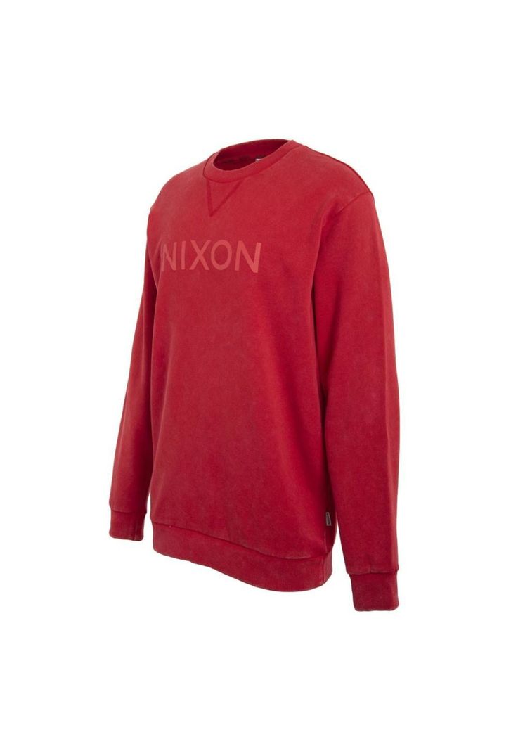 Poleron Men Crew Red Logo Front-1