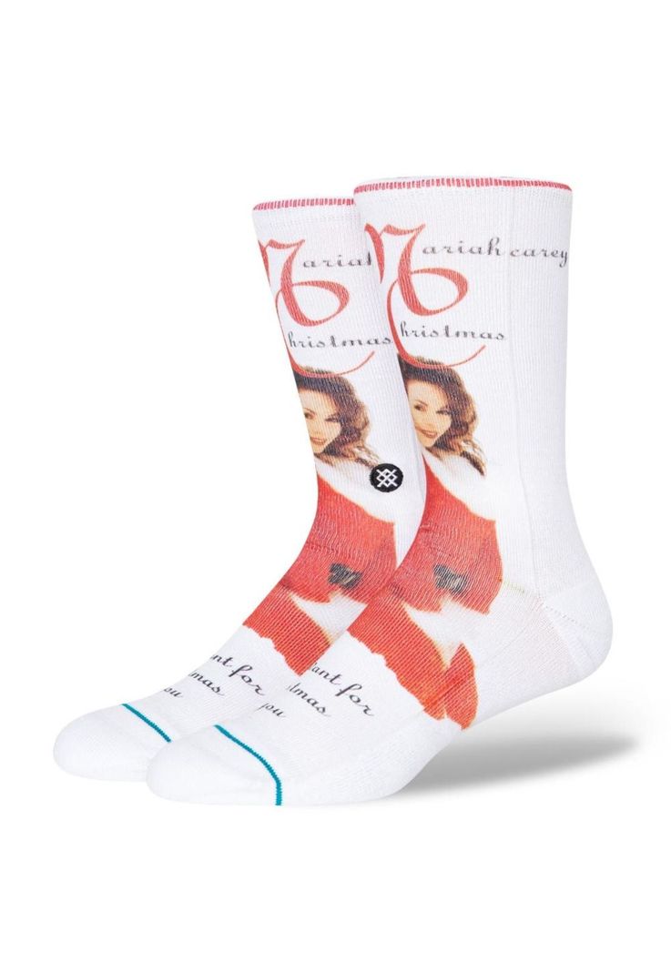 Stance Sock Men Mariah Carey Make My Wish Come True White-0