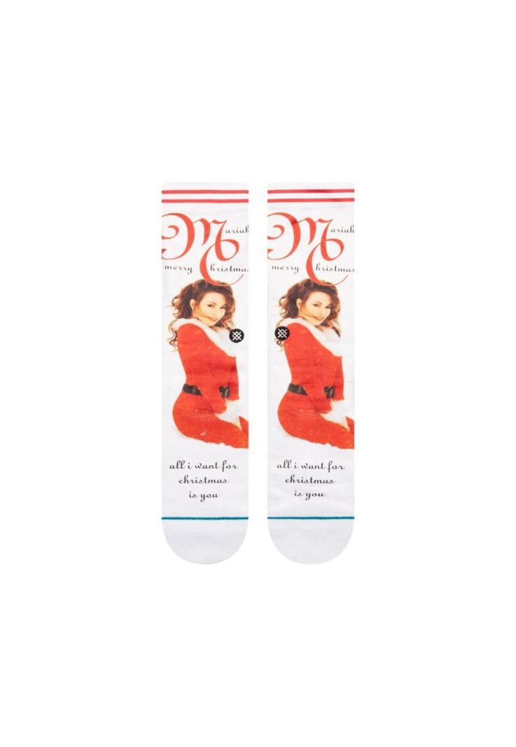 Stance Sock Men Mariah Carey Make My Wish Come True White-1