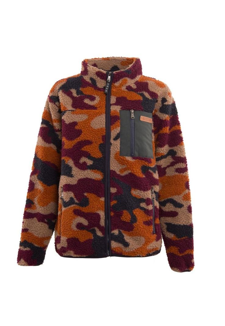 Sherpa Kids Full Zip Camo Brown-0