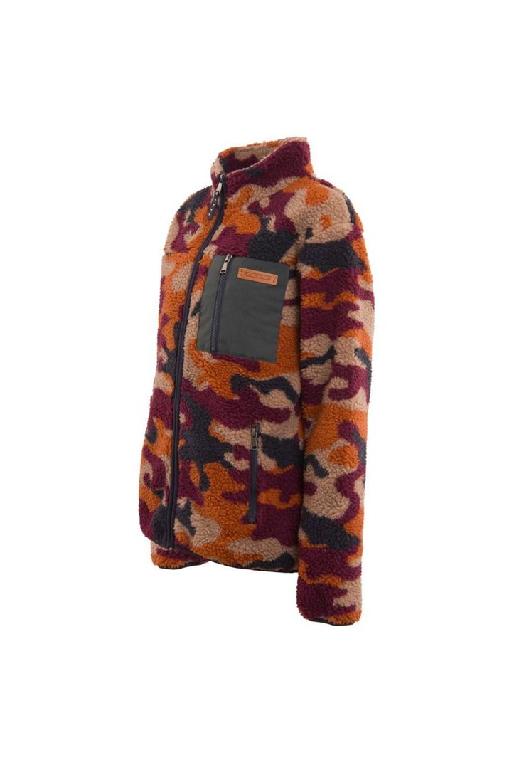 Sherpa Kids Full Zip Camo Brown-1