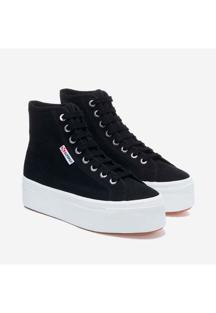 Zapatilla 2708 Hi Top Black F White-1