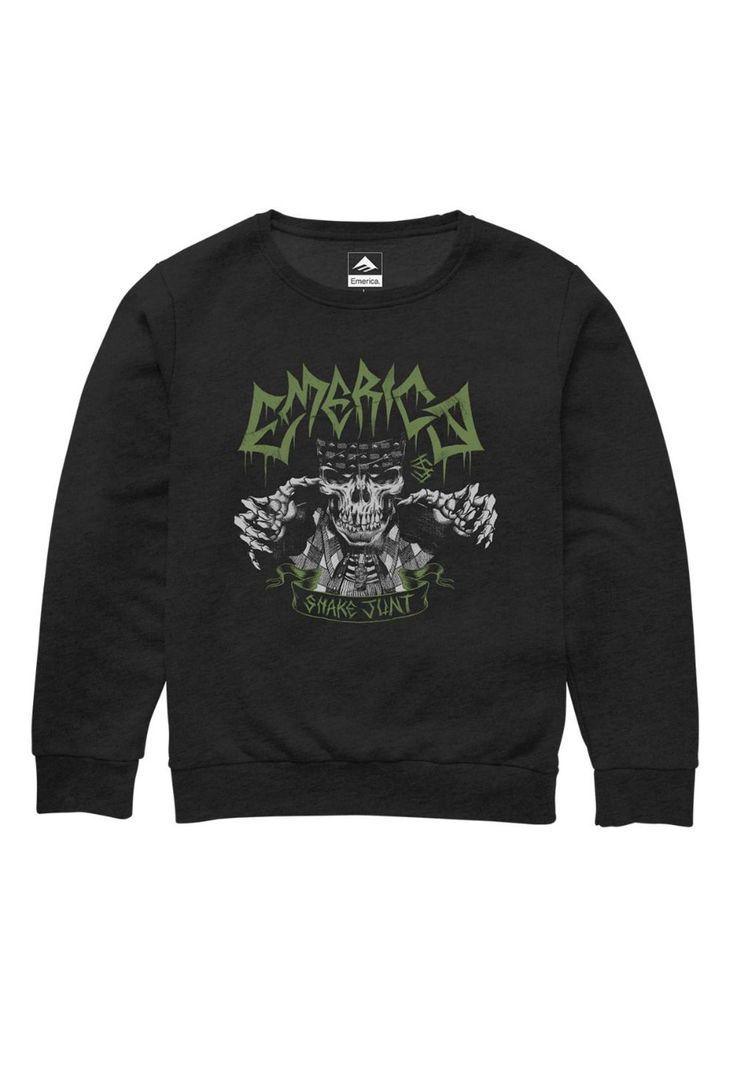 Poleron Men x Shake Junt Skull Crew Black-0