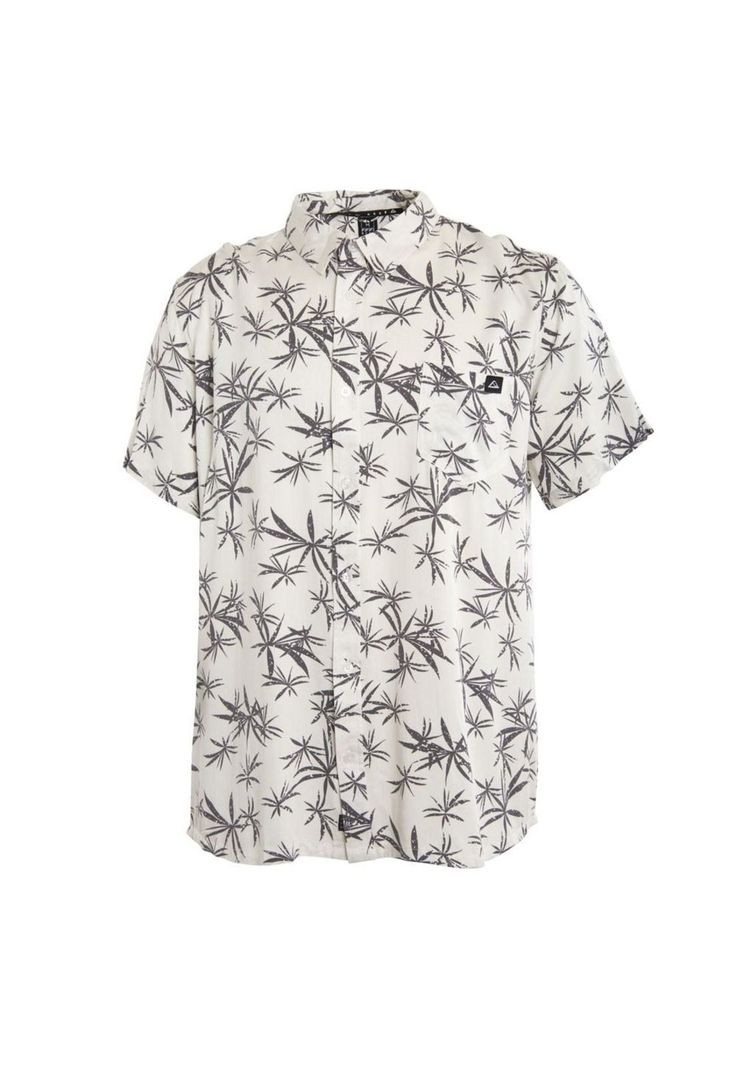 Camisa Men Manga Corta Palms Beige-0