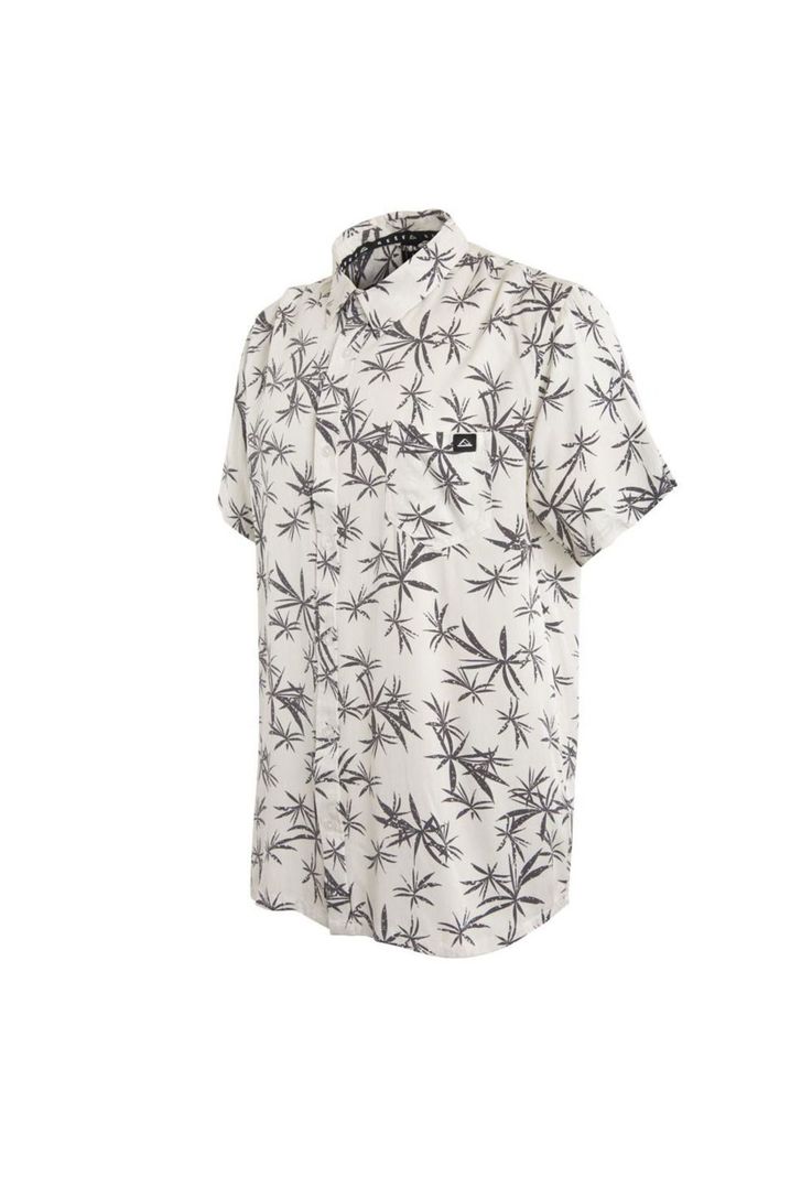 Camisa Men Manga Corta Palms Beige-1