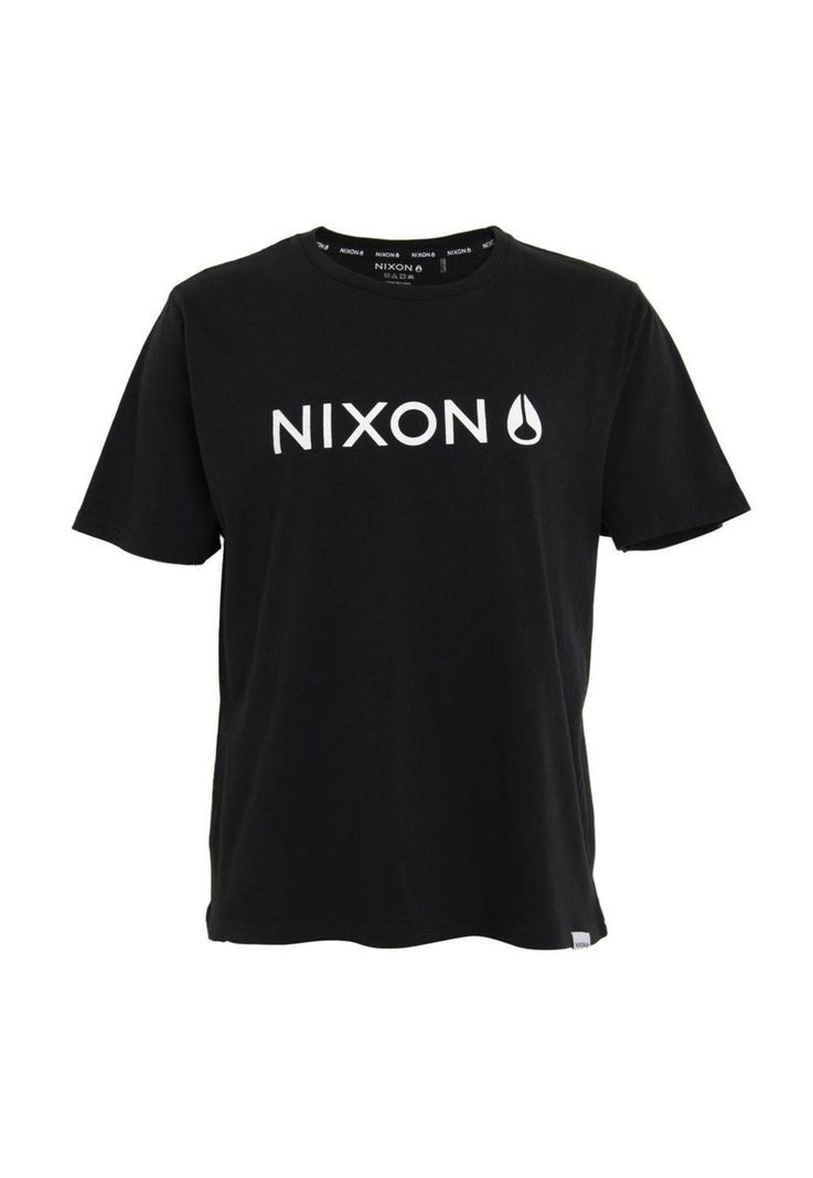 Polera Men Black White Logo Front-0