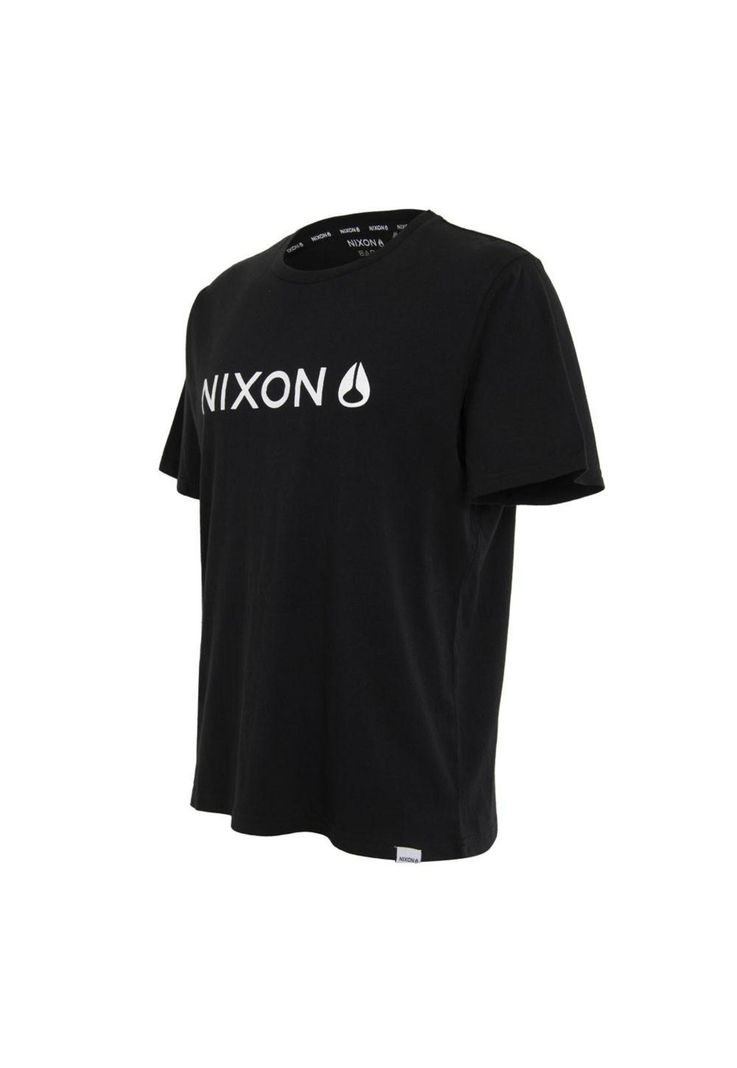 Polera Men Black White Logo Front-1