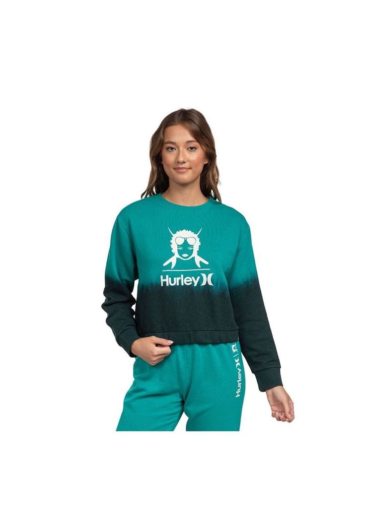 Polerón Tiedye Cropped Crew Teal Black-0