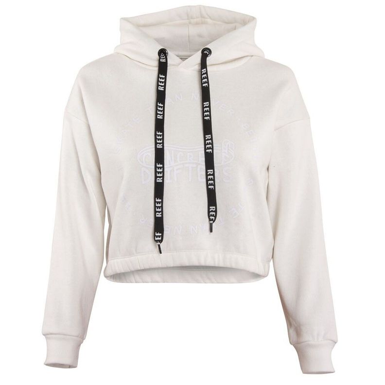 Poleron Kids Crop Top Print White Blanco 10