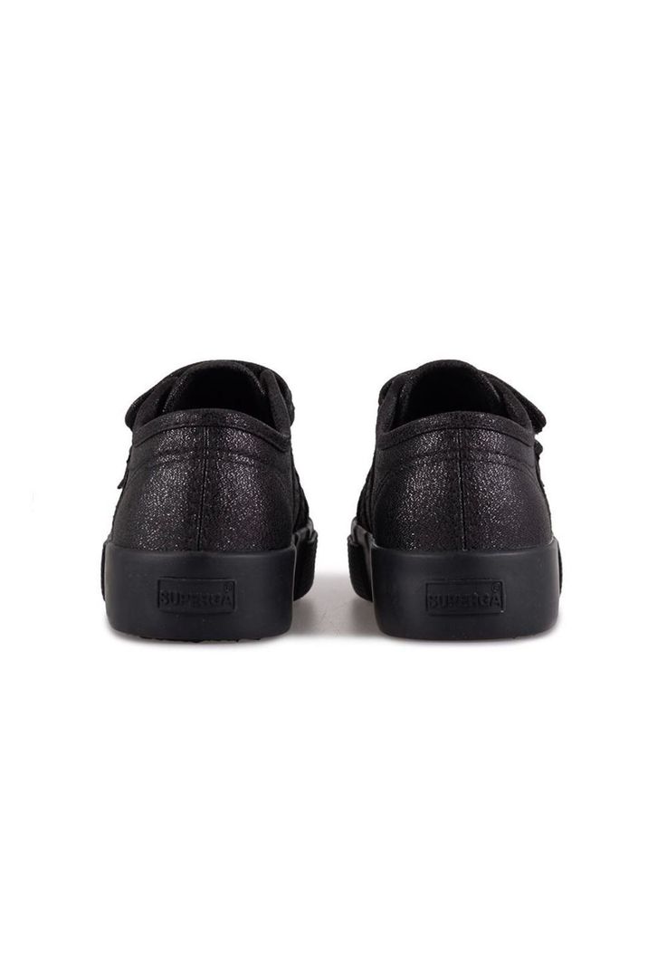 Zapatilla 2730 Kids Straps Lame Total Black Shine Superga-3