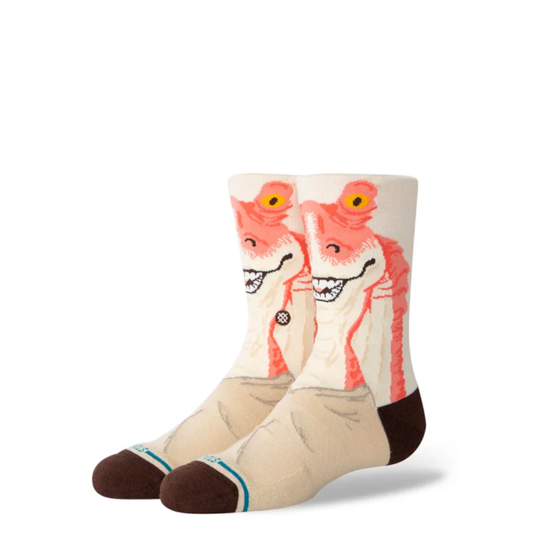 Stance Sock Kids Jar Jar Crew Vintage White Beige L