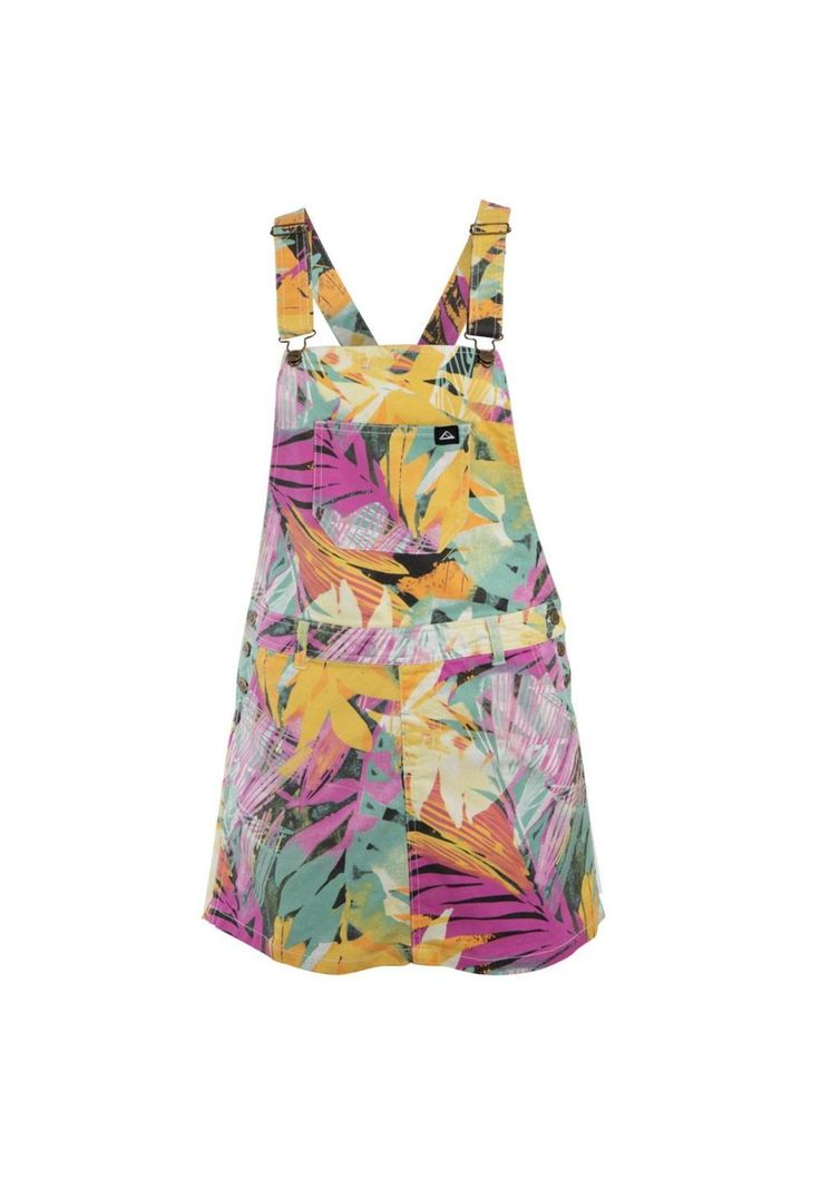 Jardinera Girls Vestido Multicolor Leaves-0