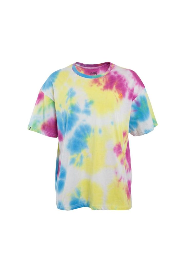Polera Manga Corta Tie Dye Purple Yellow Blue-0