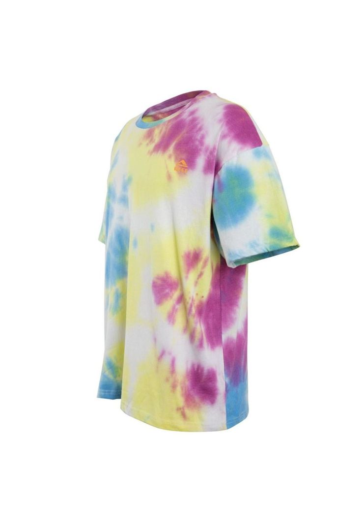 Polera Manga Corta Tie Dye Purple Yellow Blue-1