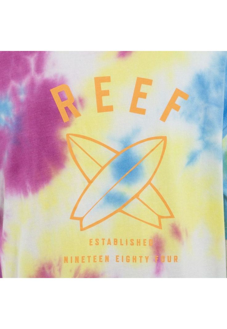 Polera Manga Corta Tie Dye Purple Yellow Blue-3