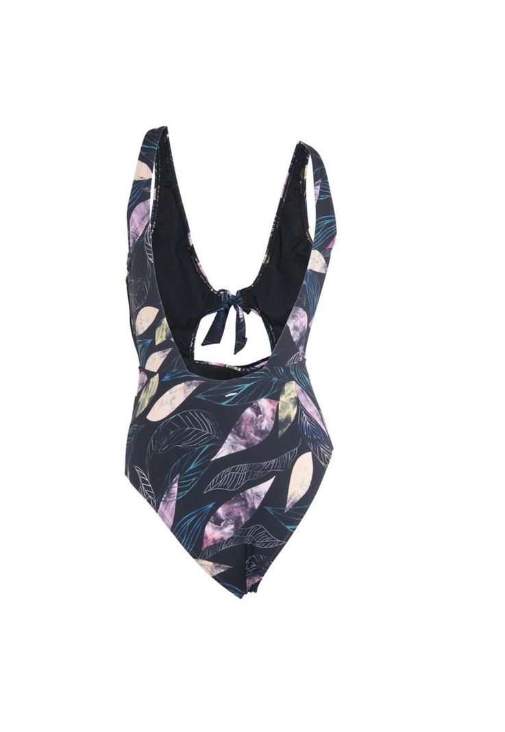 Traje de Baño 13 Negro Hojas Reef-2