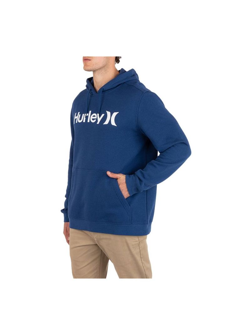 Poleron Hoodie One And Only Solid Fleece Blue Void-2