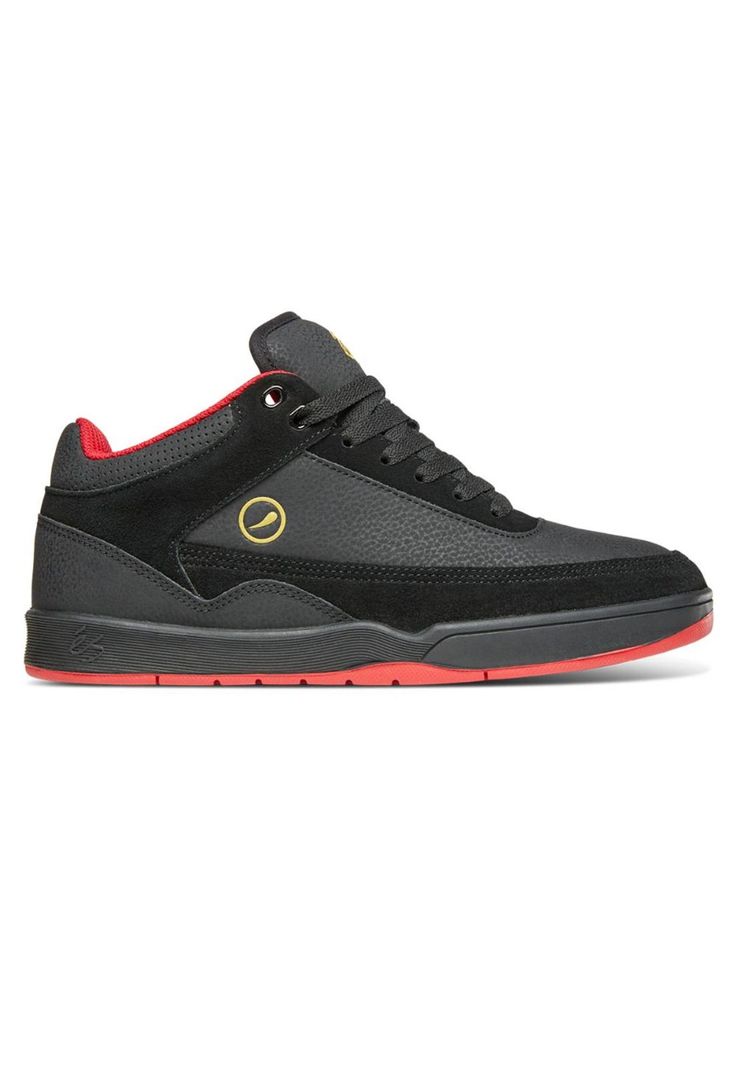 Zapatilla Men Stylus Mid Black Red-0