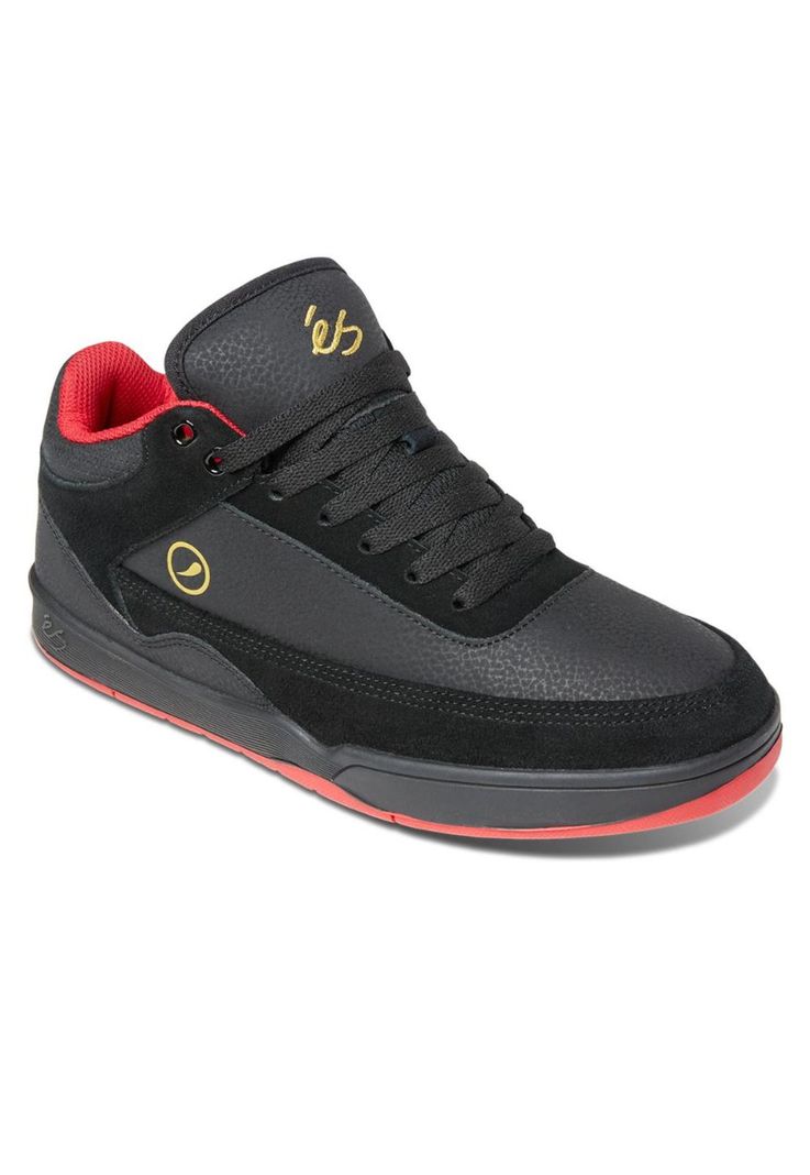 Zapatilla Men Stylus Mid Black Red-1