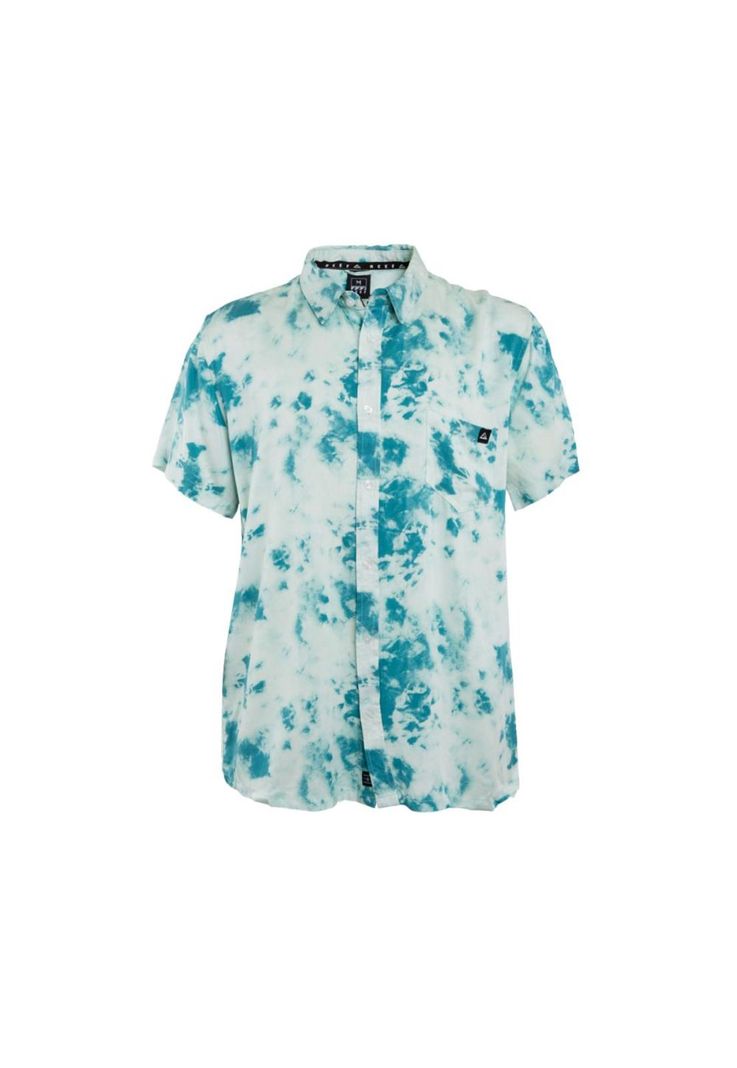 Camisa Manga Corta Clouds Blue White-0