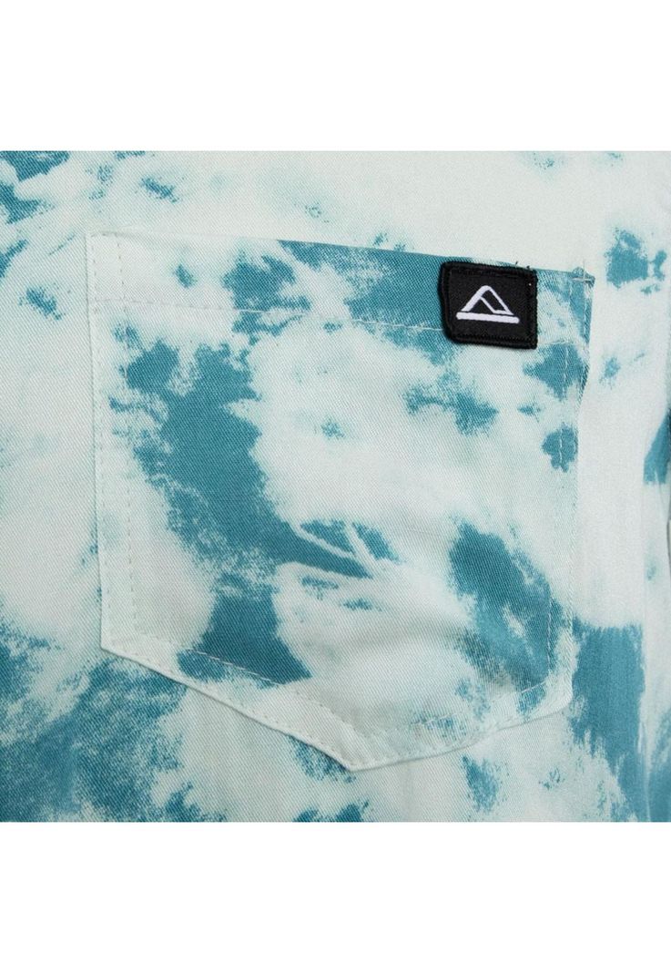 Camisa Manga Corta Clouds Blue White-3