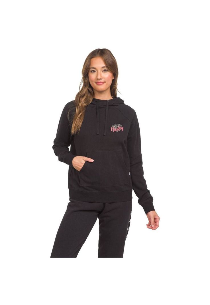 Poleron Canguro Raise Up Easy Raglan Caviar Hurley-0