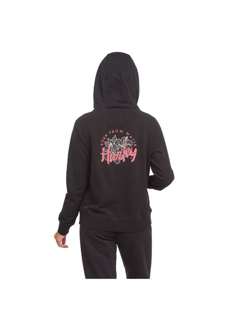 Poleron Canguro Raise Up Easy Raglan Caviar Hurley-1