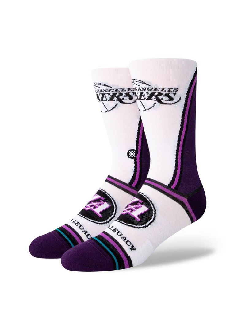 Stance Sock Men NBA Los Angeles Lakers City White 2023-0
