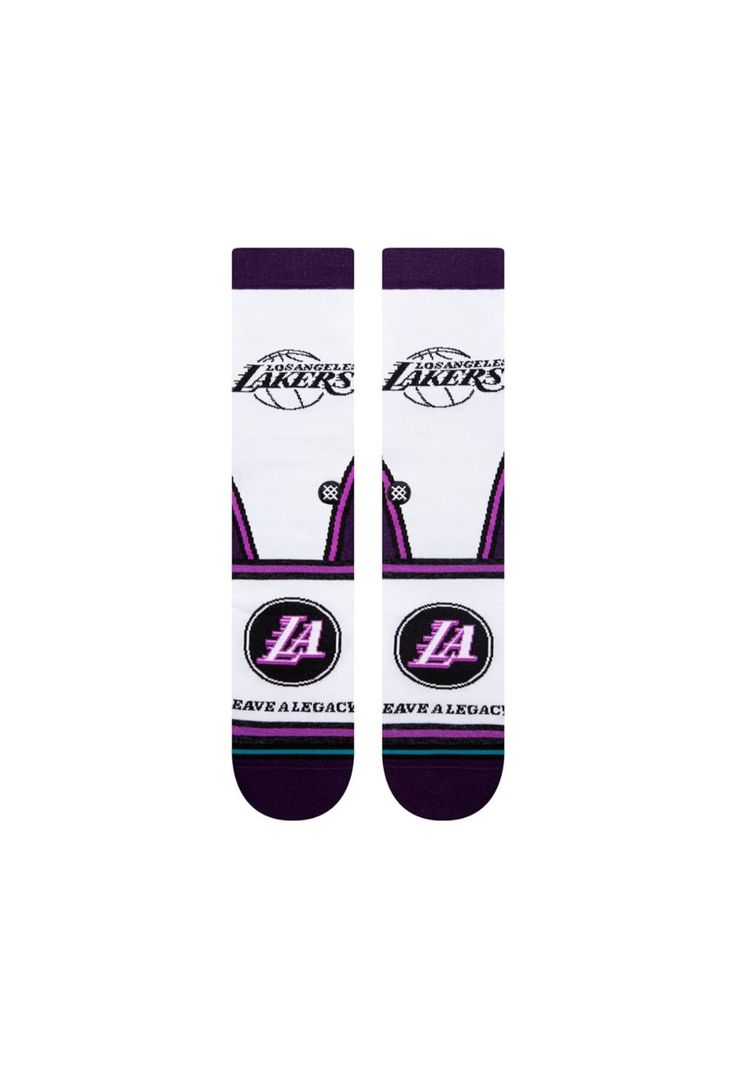 Stance Sock Men NBA Los Angeles Lakers City White 2023-1