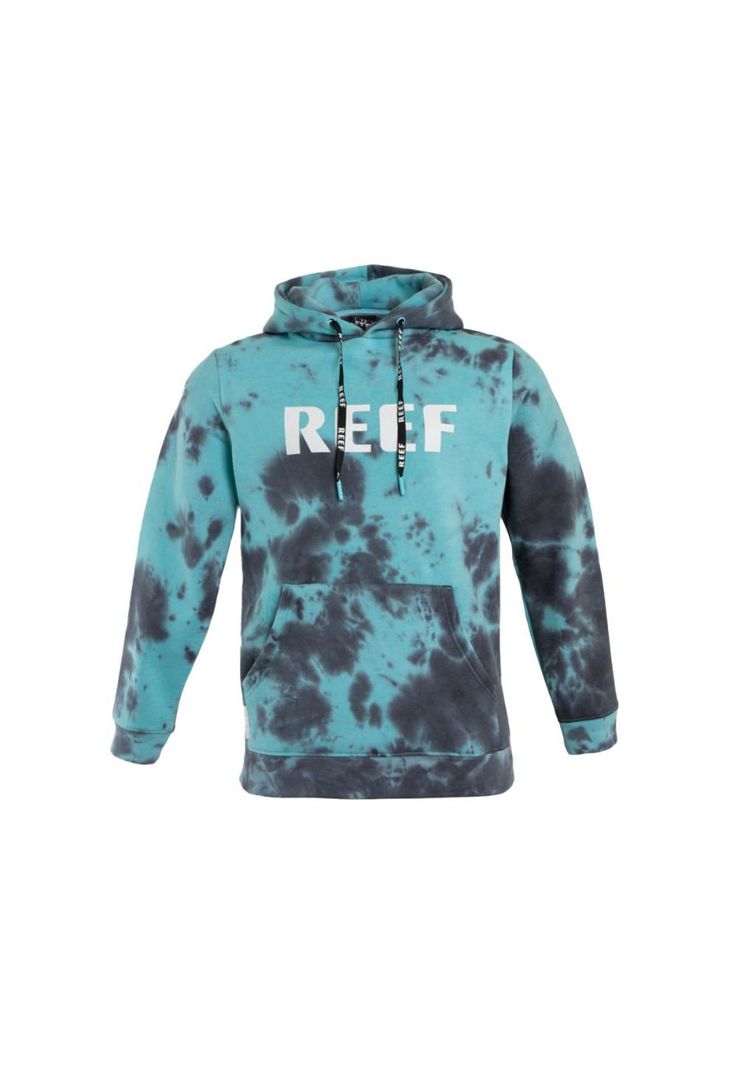 Poleron Kids Hoodie Tie Dye Aqua Black-0