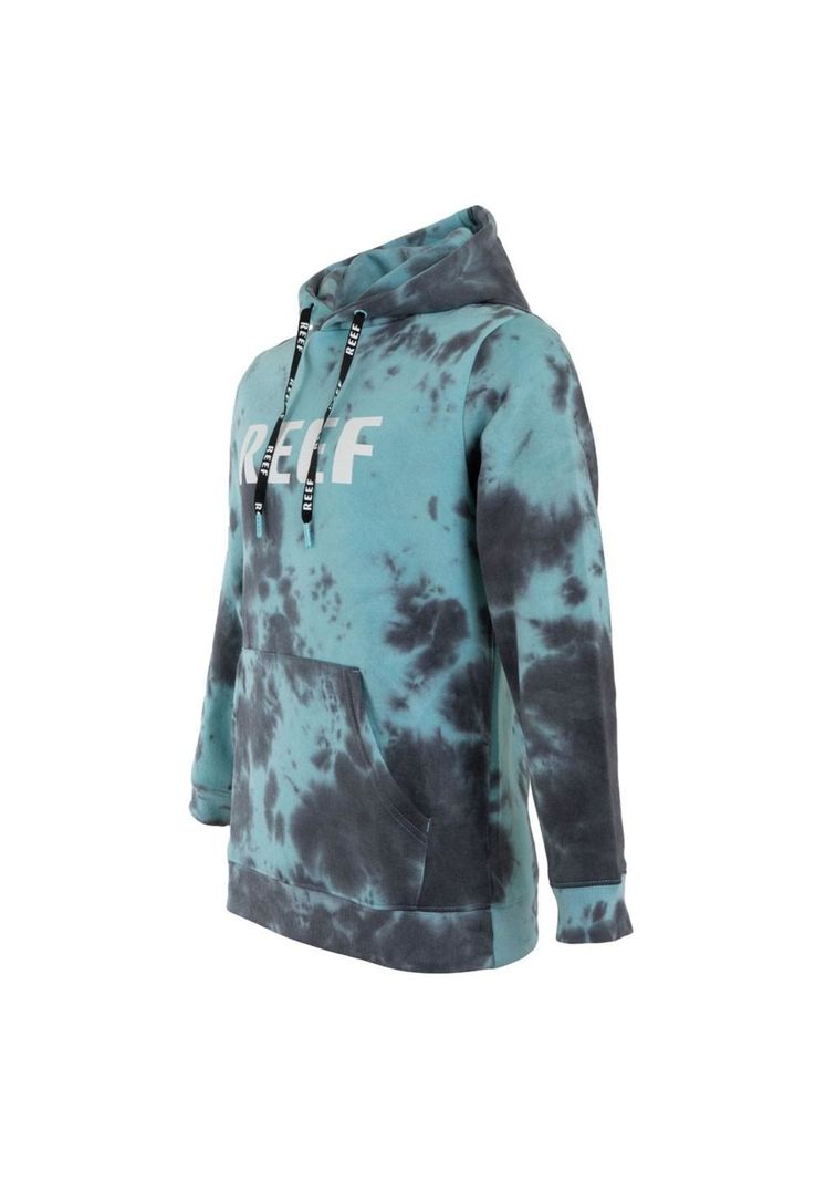 Poleron Kids Hoodie Tie Dye Aqua Black-1