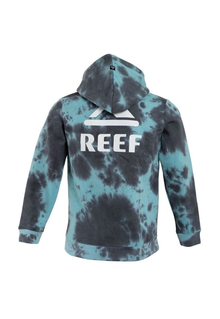 Poleron Kids Hoodie Tie Dye Aqua Black-2