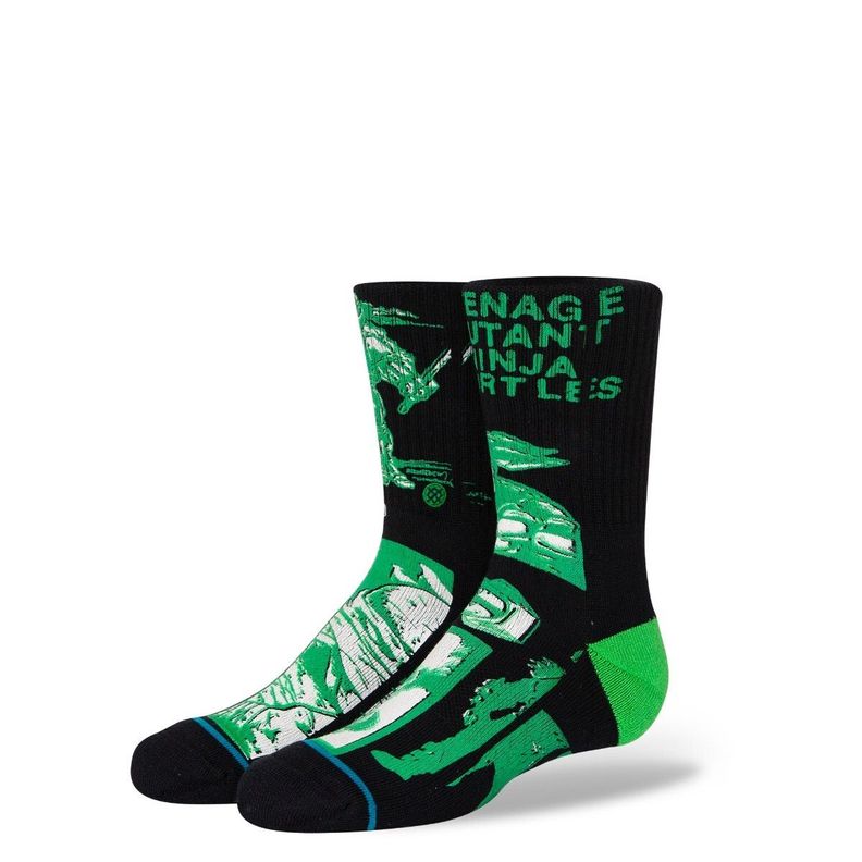 Stance Sock Kids Teenage Mutant Ninja Turtles Black Negro L